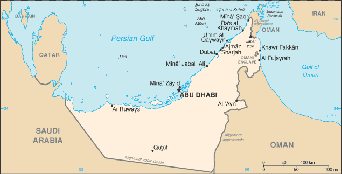 Map of United Arab Emirates