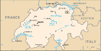 Map of Switzerland