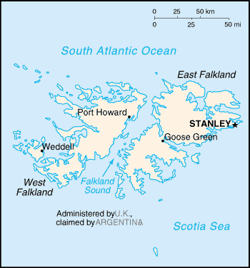 Map of Falkland Islands