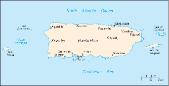 Map of Puerto Rico