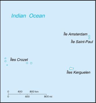 Map of French Southern Territories