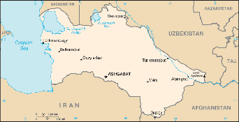 Map of Turkmenistan